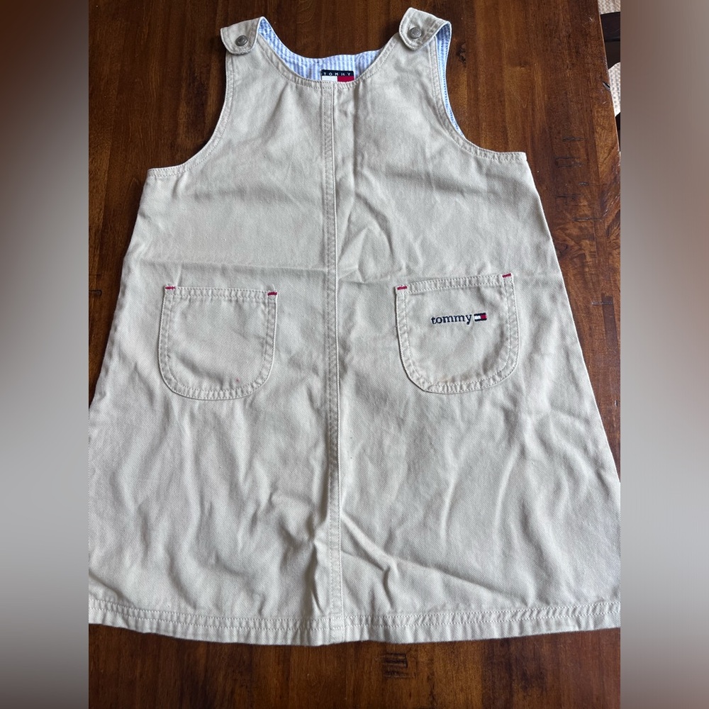 Vintage Y2K Tommy Hilfiger Khaki Dress w/‎ Safari Pockets